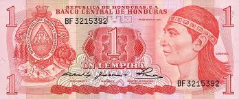 UN LEMPIRA MONEDA NACIONAL DE HONDURAS