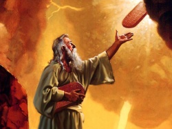 Dios da las tablas a moises