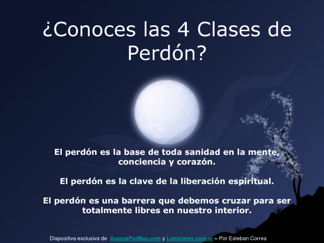 4 clases de perdon