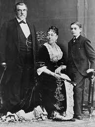 Leland Stanford  y su hijo