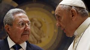 papa Francisco y Raul Castro