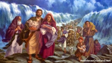 El pueblo de Israel cruza el Mar Rojo.